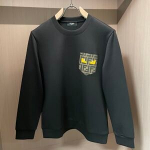 FND Crew Neck Jumper with Graphic Eye Detail - Black