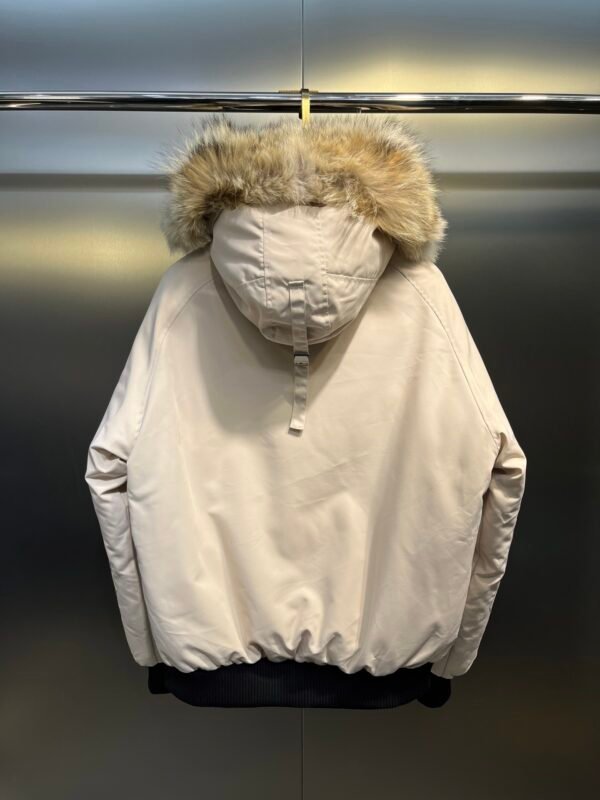 CG Fur-Trim Hooded Jacket with Utility Pockets - Light Beige