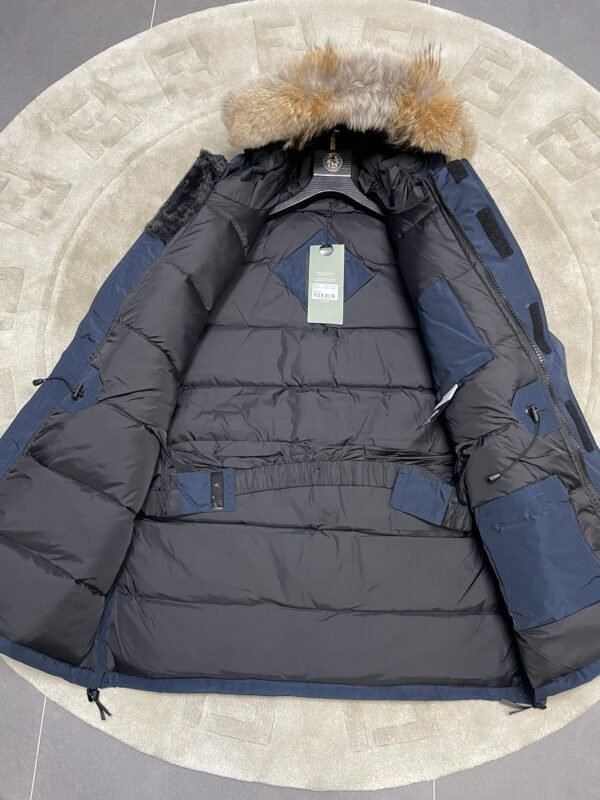 CG Utility Parka Coat with Fur-Trim Hood - Navy Blue