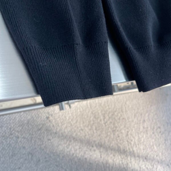 BRBY Crew Neck Jumper with Check Trim - Black