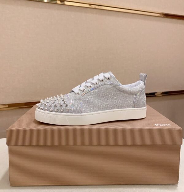 CLB Low-Top Trainers with Studded Toe Detail - Grey