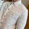 FND Textured Jacquard Jacket - White