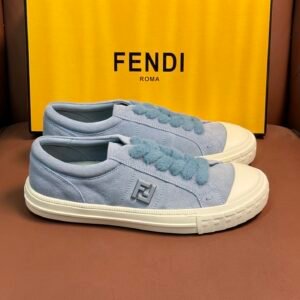 FND Low-Top Trainers with Fuzzy Laces - Blue