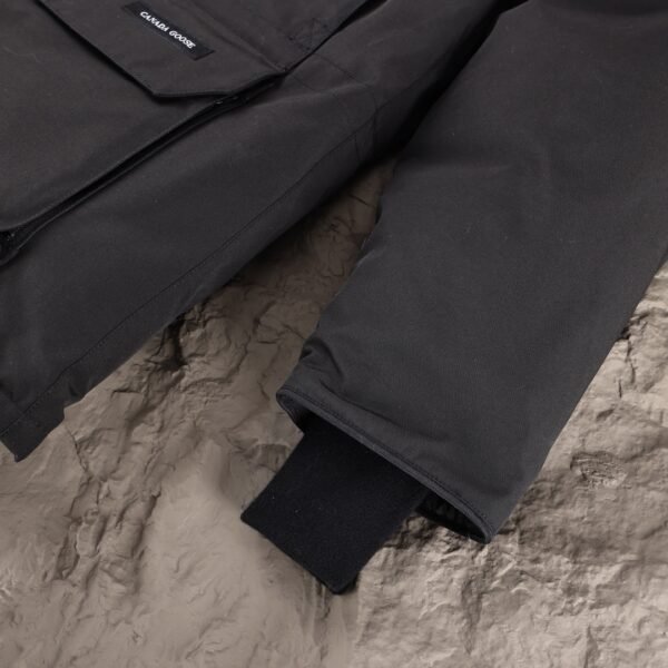 CG Utility Parka Coat with Fur-Trim Hood - Black