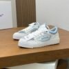 OFFW Low-Top Trainers with White and Ice Blue Contrast Panels