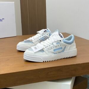 28a95666 OFFW Low-Top Trainers with White and Ice Blue Contrast Panels
