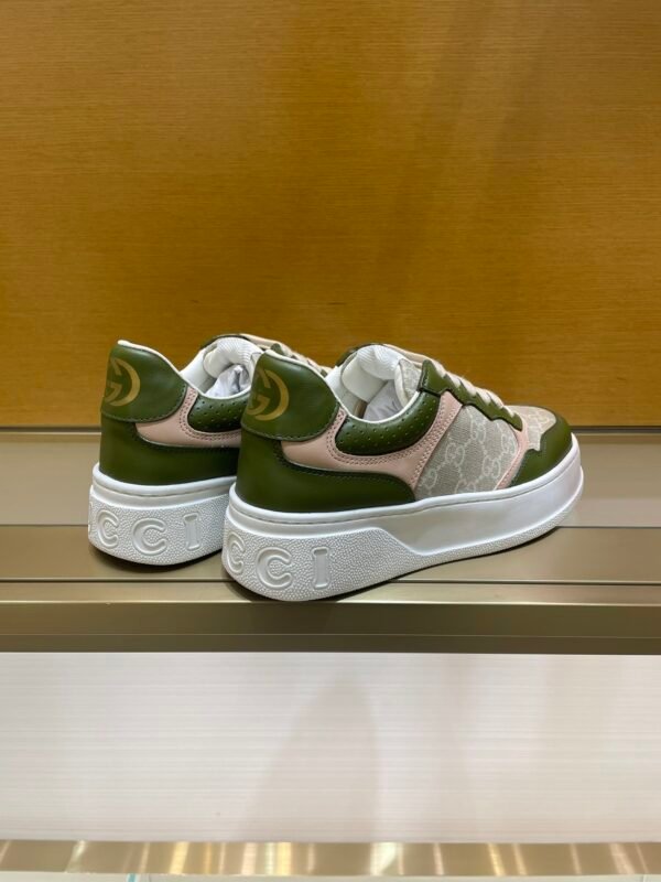 GCCI Low-Top Monogram Trainers - Olive Green