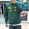 FND Crew Neck Jumper with Graphic Eye Detail - Green