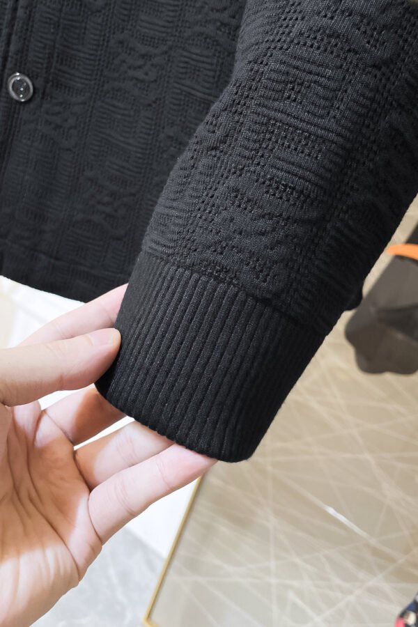 FND Textured Button-Front Jacket - Black