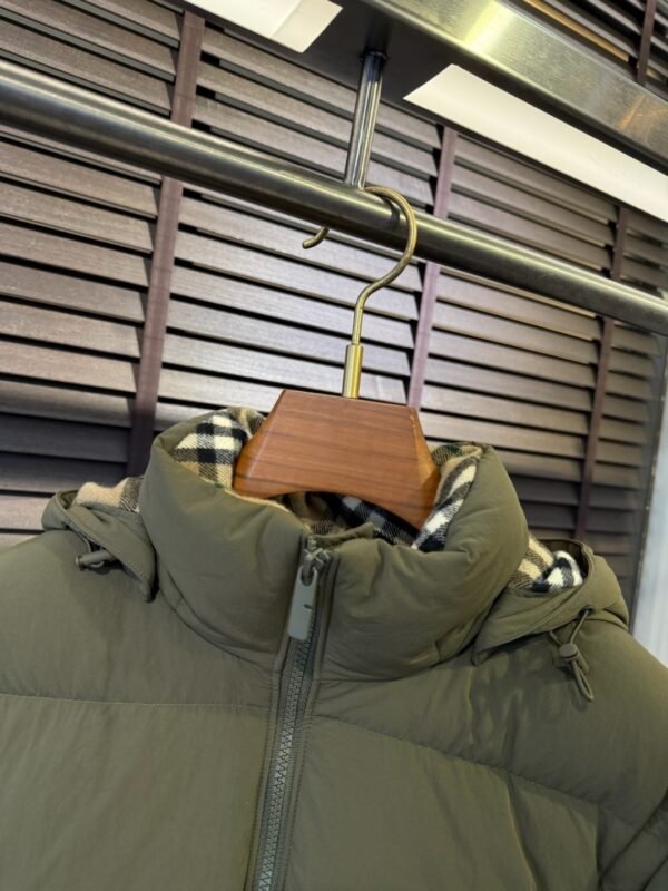 BRBY Hooded Padded Puffer Jacket - olive Green