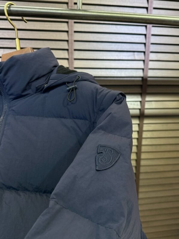 BRBY Hooded Padded Puffer Jacket - Navy Blue