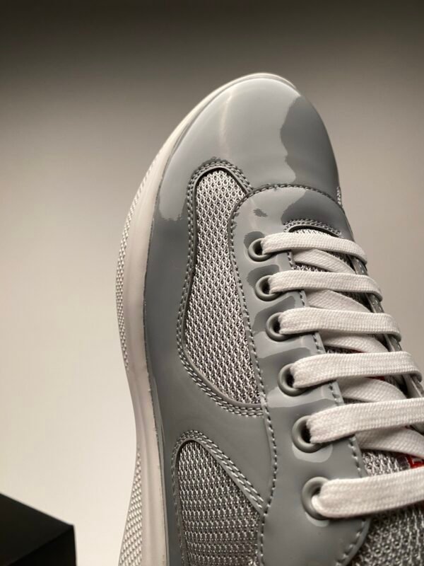 2b31ace2 PRDA Trainers with Mesh Panels and Contrast Smooth Overlays - Grey