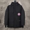 CG Utility Parka Coat with Fur-Trim Hood - Black