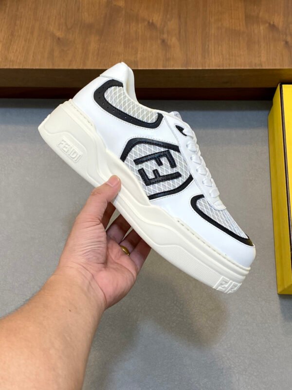 FND Low-Top Trainers With Black Contrast  Details - White