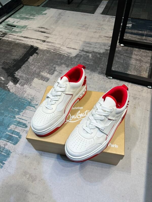 2da6646a CLB Trainers with Multi-Panel Details and Studded Heel - Red/White