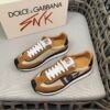 DG Low-Top Trainers with Tan & Beige Contrast Panels