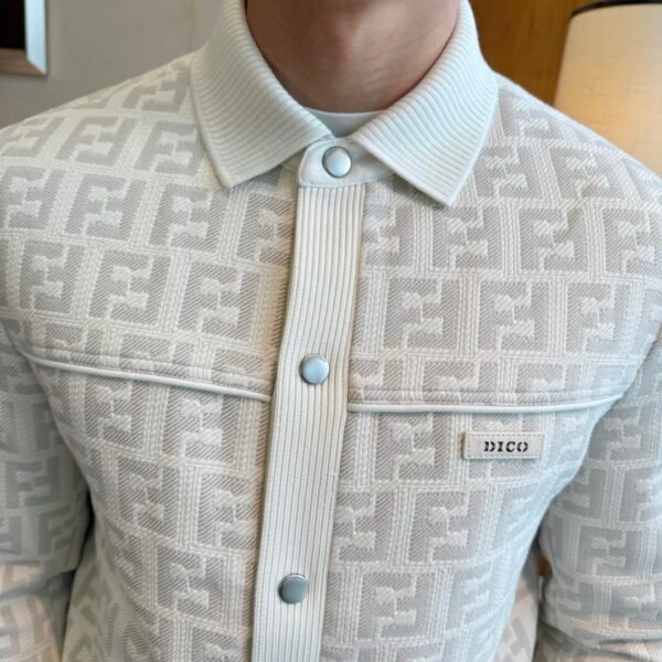 FND Textured Jacquard Jacket - White