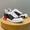 HRMS Multicolor Monogram Canvas & White Leather Overlays Low-Top Trainers