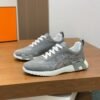 HRMS Circuit Board Pattern Suede & Leather Trainers – Grey