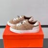 3 HRMS Day Suede Trainers with Functional Kelly Buckle - Beige