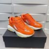 AMR Mesh & Leather Bone Runner Trainers – Orange