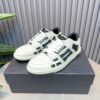 AMR Skel Leather Trainers – White with Black Accents