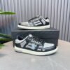 AMR Skel Leather Trainers – Black with Grey Accents