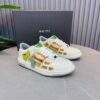 AMR Skel Leather Trainers – White with Holographic Green Accents