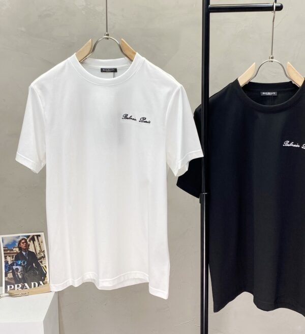 BLMN Paris Embroidered Script Logo T-Shirt