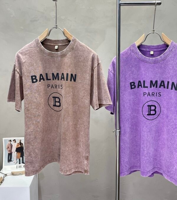 BLMN Paris Logo Washed-Effect Cotton Crewneck T-Shirt