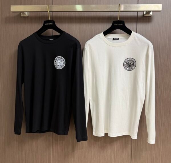 BLMN Paris Logo Patch Crewneck Long-Sleeve Jumper - Black