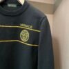 VRSC Jeans Couture with Embroidered Logo & Yellow Stripes Jumper - Black