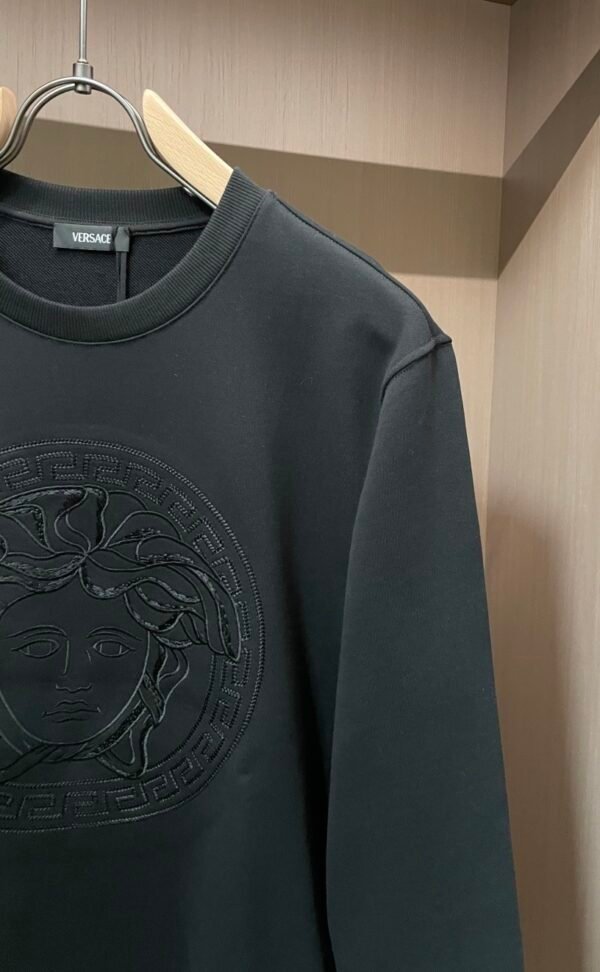 VRSC Tonal Medusa Crewneck Cotton Jumper – Black
