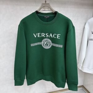 VRSC White Medusa Print Greek Key Pattern Crewneck Jumper – Green