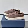 DXR CD Spin Suede & Oblique Canvas Trainers – Brown