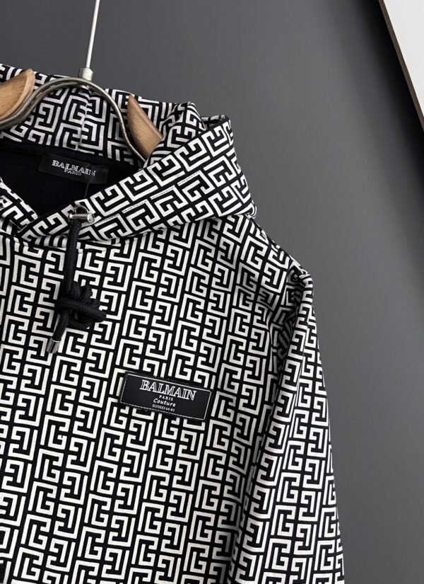 3 BLMN Monogram-Jacquard Cotton Hoodie