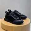 3 HRMS Leather & Suede Trainers – Triple Black