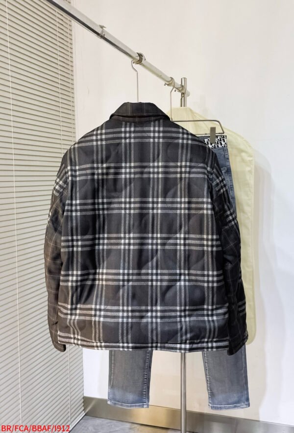 BRBY Check Jacket with Snap Buttons - Black