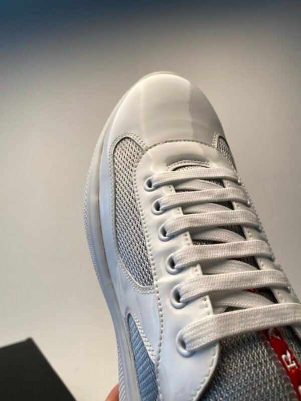 312066c3 PRDA Trainers with Mesh Panels and Contrast Smooth Overlays - White