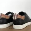 BRBY Trainers with Check Heel Accent - Black