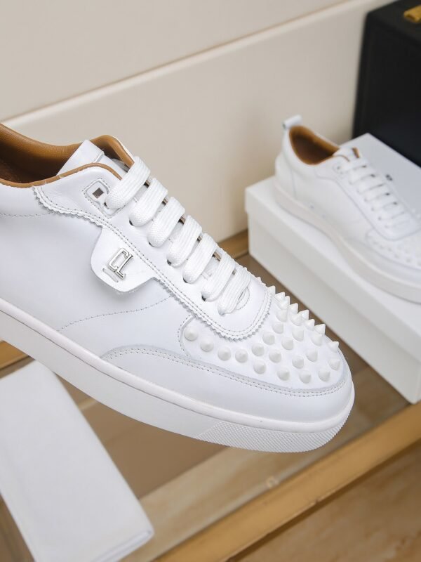CLB Low-Top Trainers with Studded Toe Detail - White