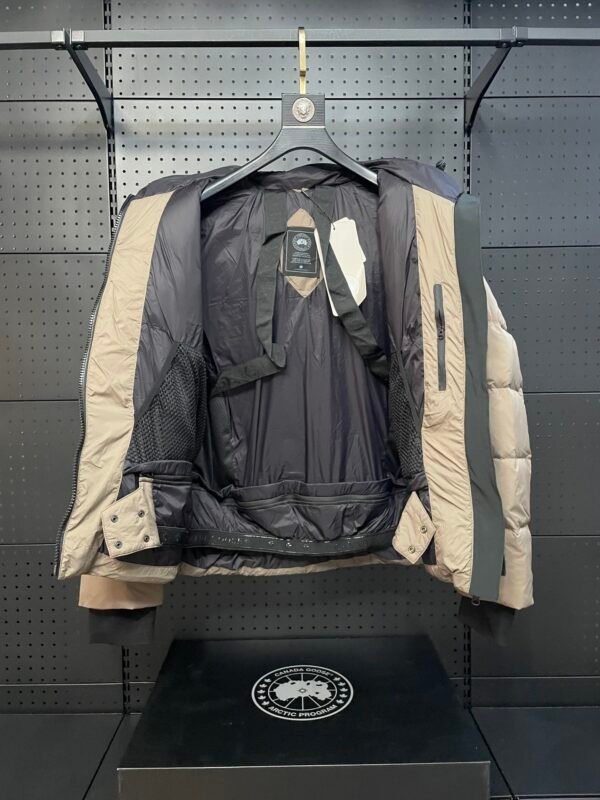 CG Hooded Zip-Up Puffer Jacket - Beige