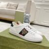 GCCI Trainers with Side Stripe and Embroidered Accent - White