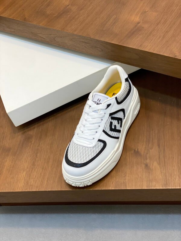 FND Low-Top Trainers With Black Contrast  Details - White