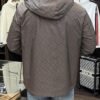 FND All-Over Monogram Hooded Zip-Up Jacket - Brown