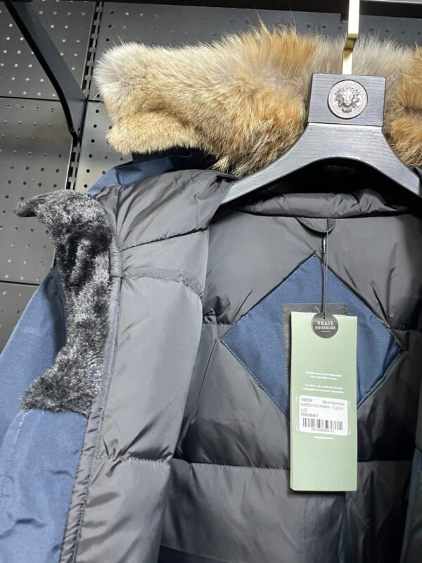 CG Utility Parka Coat with Fur-Trim Hood - Navy Blue