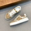 3604cde6 GCCI Low-Top Monogram Trainers with Contrast Panels - Beige