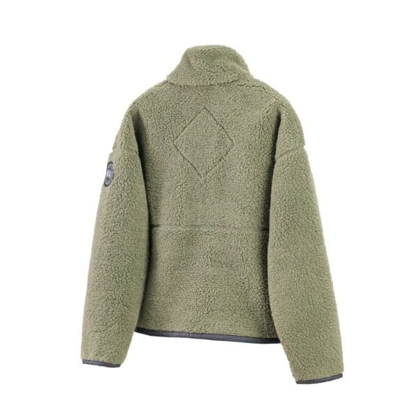 CG Zip-Up Sherpa Fleece Jacket - Olive Green