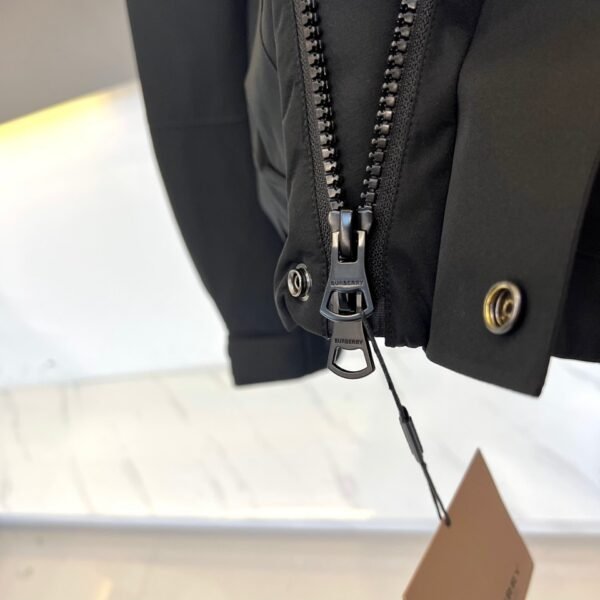 BRBY Hooded Jacket with Check Lining - Black