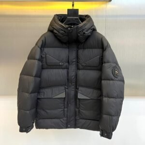FND Hooded Padded Puffer Jacket - Black